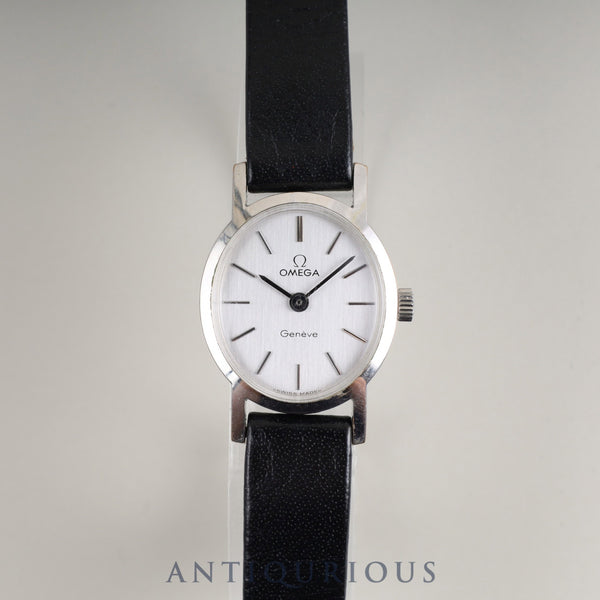 オメガ ジュネーブ 5110411 手巻き SS 純正革ベルト 純正尾錠（SS） シルバー文字盤 オーバーホール済み