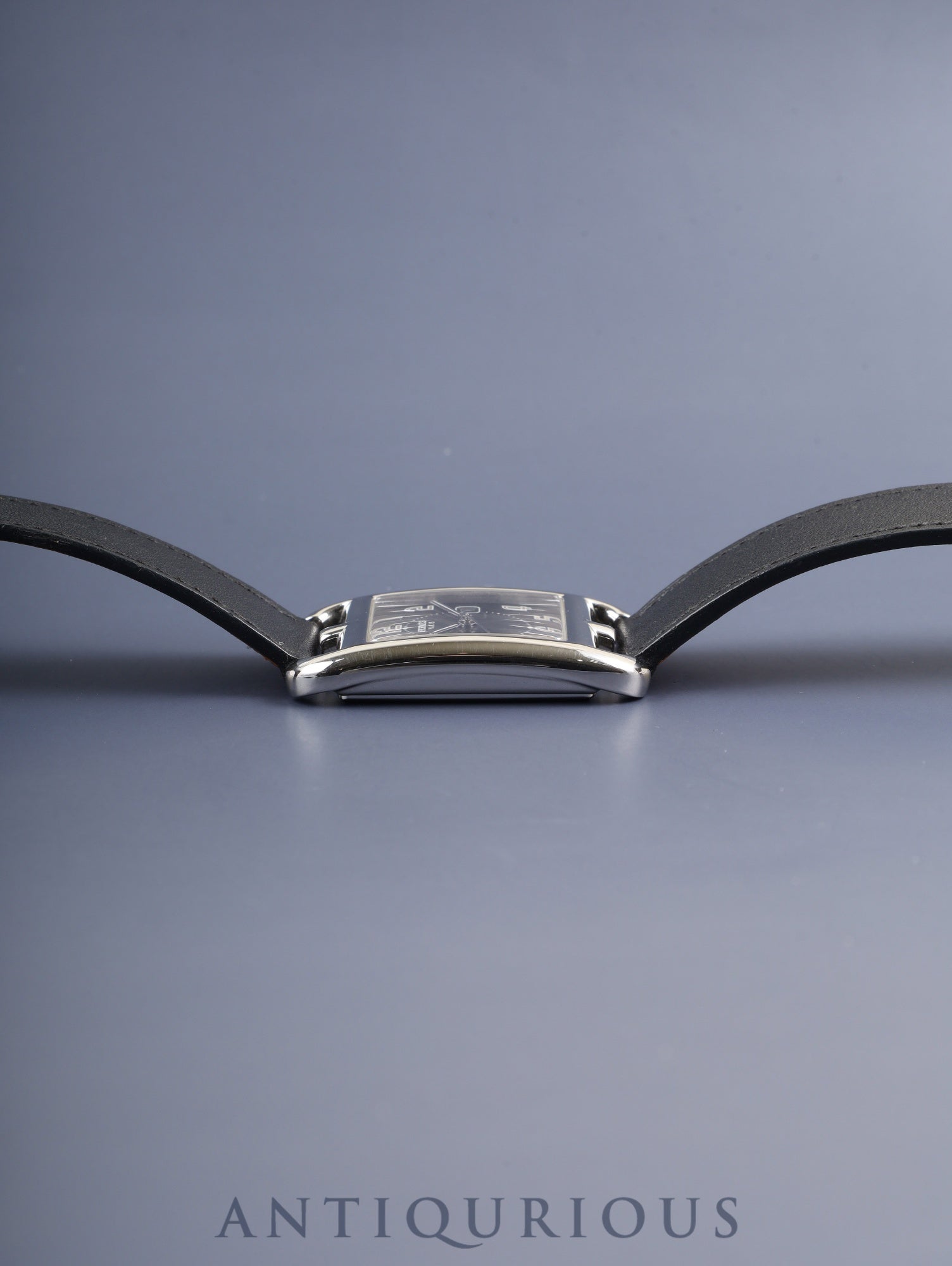 Hermès Cape Cod CC2.710 Quartz Cal.- SS Original Leather Strap (□O engraving: 2011) Original Pin Buckle (SS) Gray Arabic Dial Overhauled