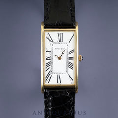 ティファニー クラシック カーブド タンク クォーツ Cal.7978.002 18K 革 純正尾錠（GP） ホワイト文字盤 オーバーホール済み