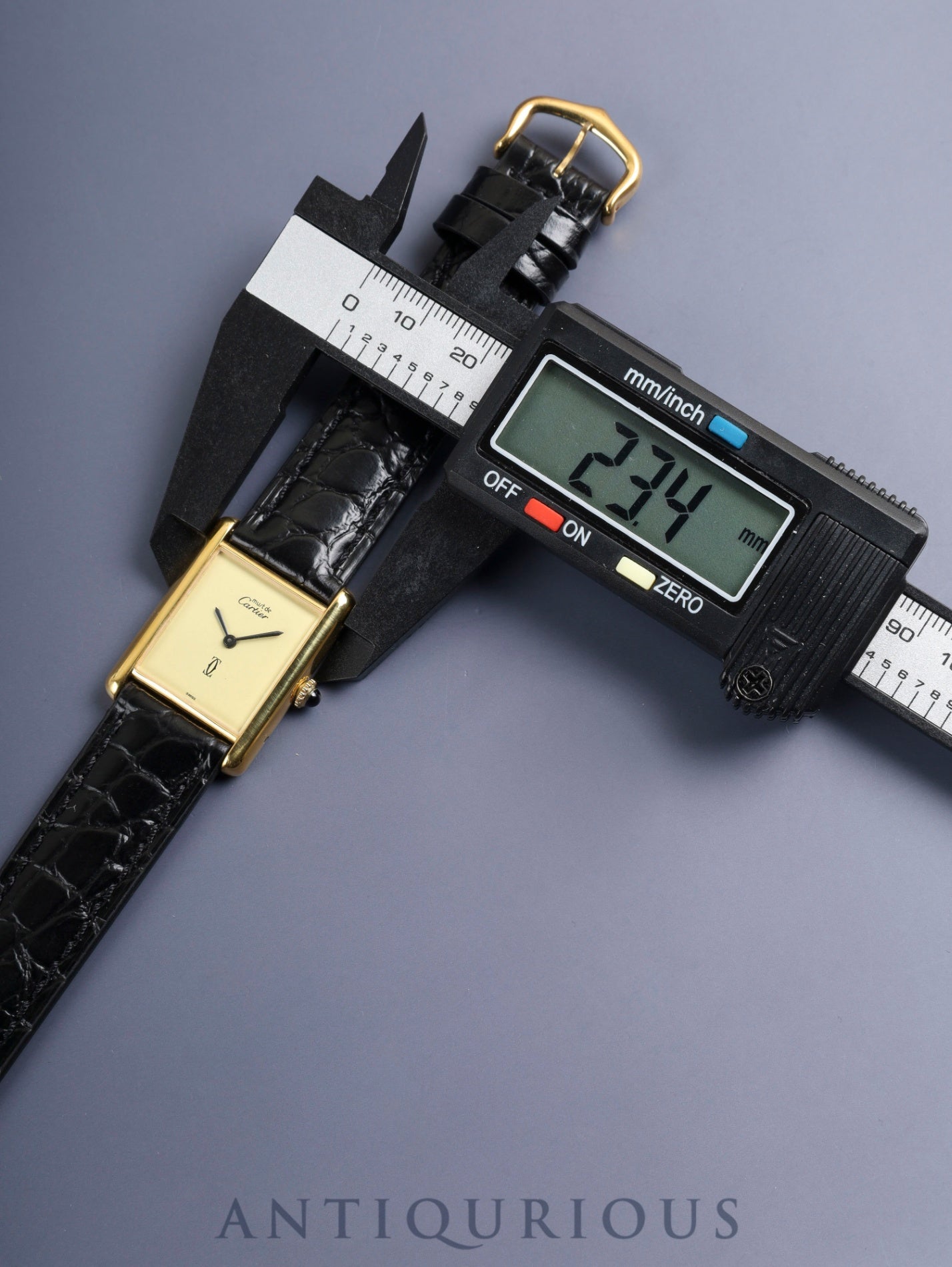 カルティエ マストタンク LM 手巻き Cal.78-1 SV925 革 純正ピンバックル（GP）アイボリー文字盤（SWISS表記）オーバーホール済み 新品仕上げ済み