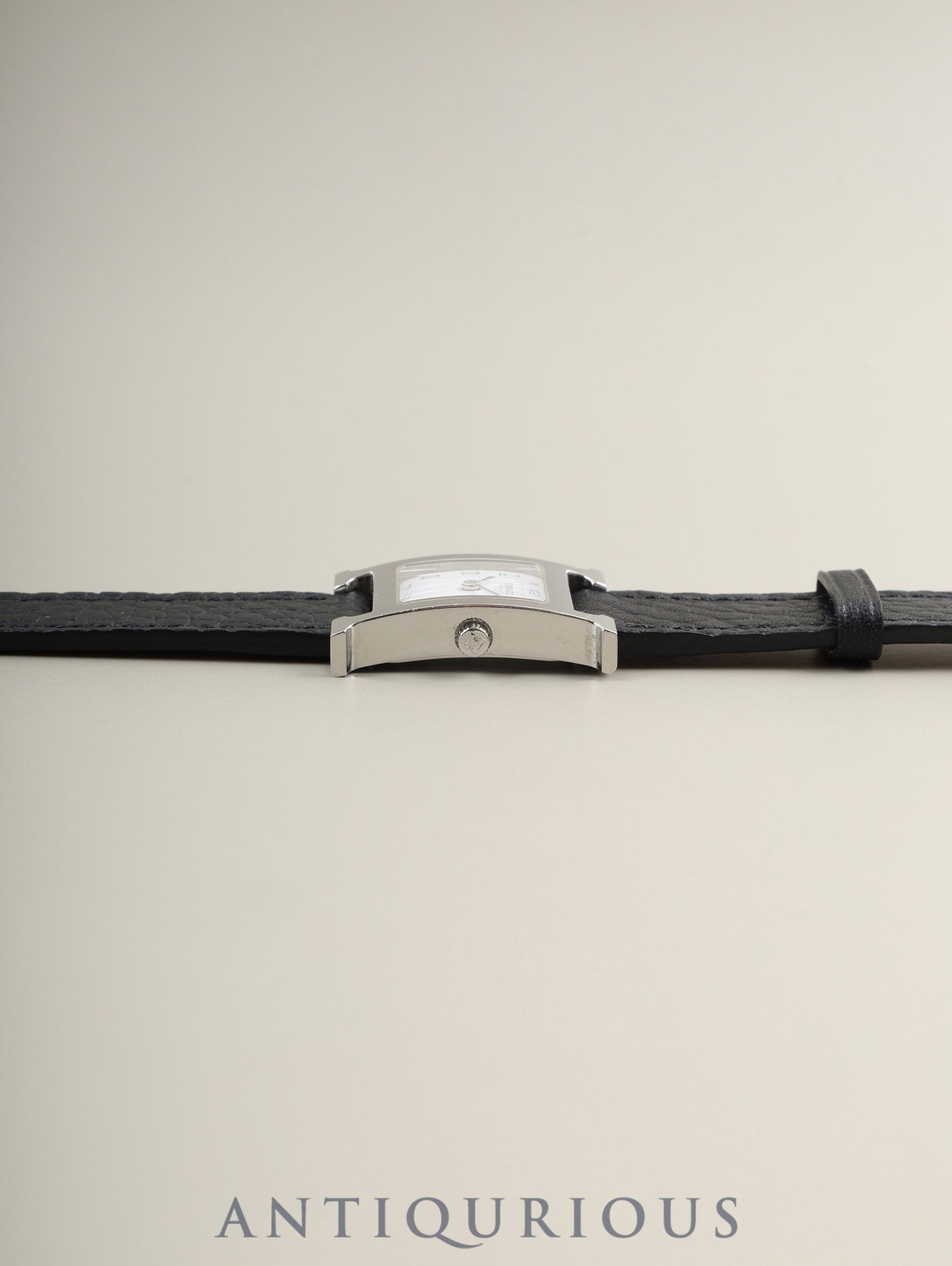 エルメス Hウォッチ HH1.210 クォーツ SS 革 純正尾錠（SS） ホワイト文字盤 純正革ベルト（□P刻印：2012年） オーバーホール済み