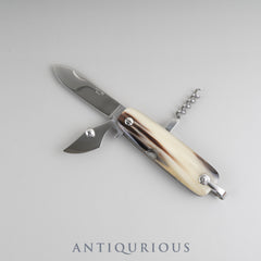 Hermès Sommelier Knife, Buffalo Horn Knife, Screw Wine Opener, Box
