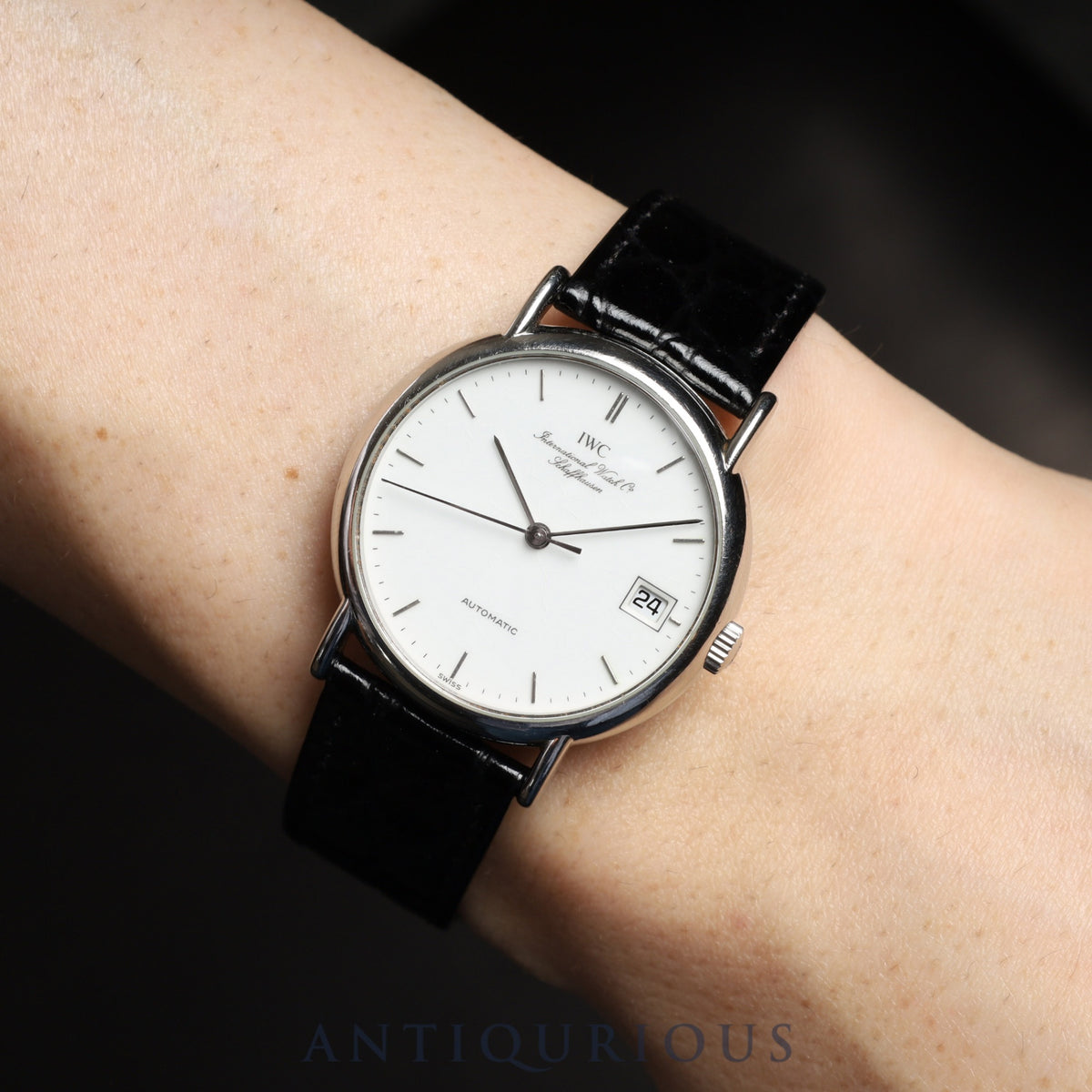 IWC ポートフィノ IW3513 自動巻き Cal.- SS 革 社外尾錠 （SS）ホワイト文字盤 オーバーホール済み アイダブリュシー