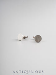 Tiffany Stripe and Circle Cufflinks in Sterling Silver