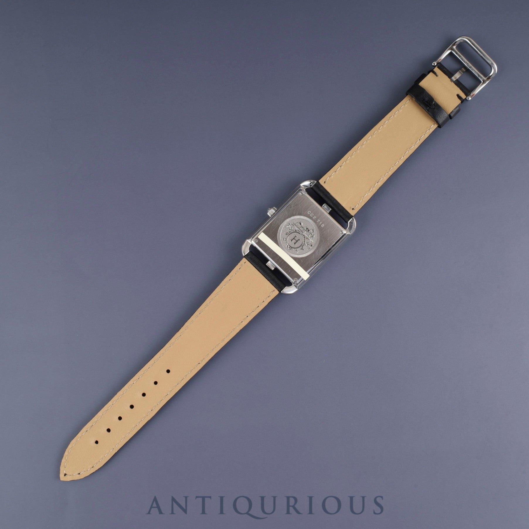 Hermès Cape Cod CC2.710 Quartz Movement, Stainless Steel Leather, Genuine Buckle (Stainless Steel), Silver Dial, Box, Booklet, Warranty Card (2010), Overhauled