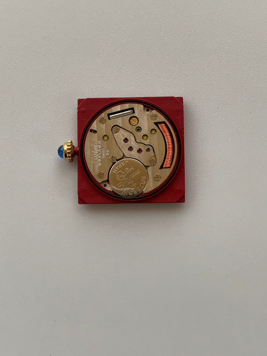 カルティエ マストタンク LM 590005 クォーツ Cal.90 SV925 革 純正Dバックル（GP）アラビア文字盤（SWISS表記）オーバーホール済み 新品仕上げ済み