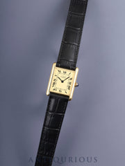 カルティエ マストタンク LM 590005 クォーツ Cal.690 SV925 革 純正Dバックル（GP） アイボリーローマン文字盤（SWISS表記 ）1982年頃～1995年頃  オーバーホール済み 新品仕上げ済み