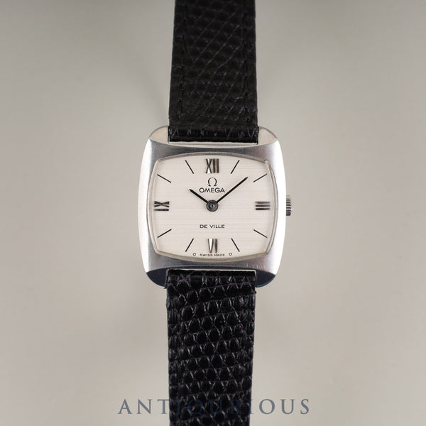 オメガ デ・ヴィル 511.305 手巻き Cal.620 SS 革 社外尾錠（SS） シルバーローマン文字盤 オーバーホール済み