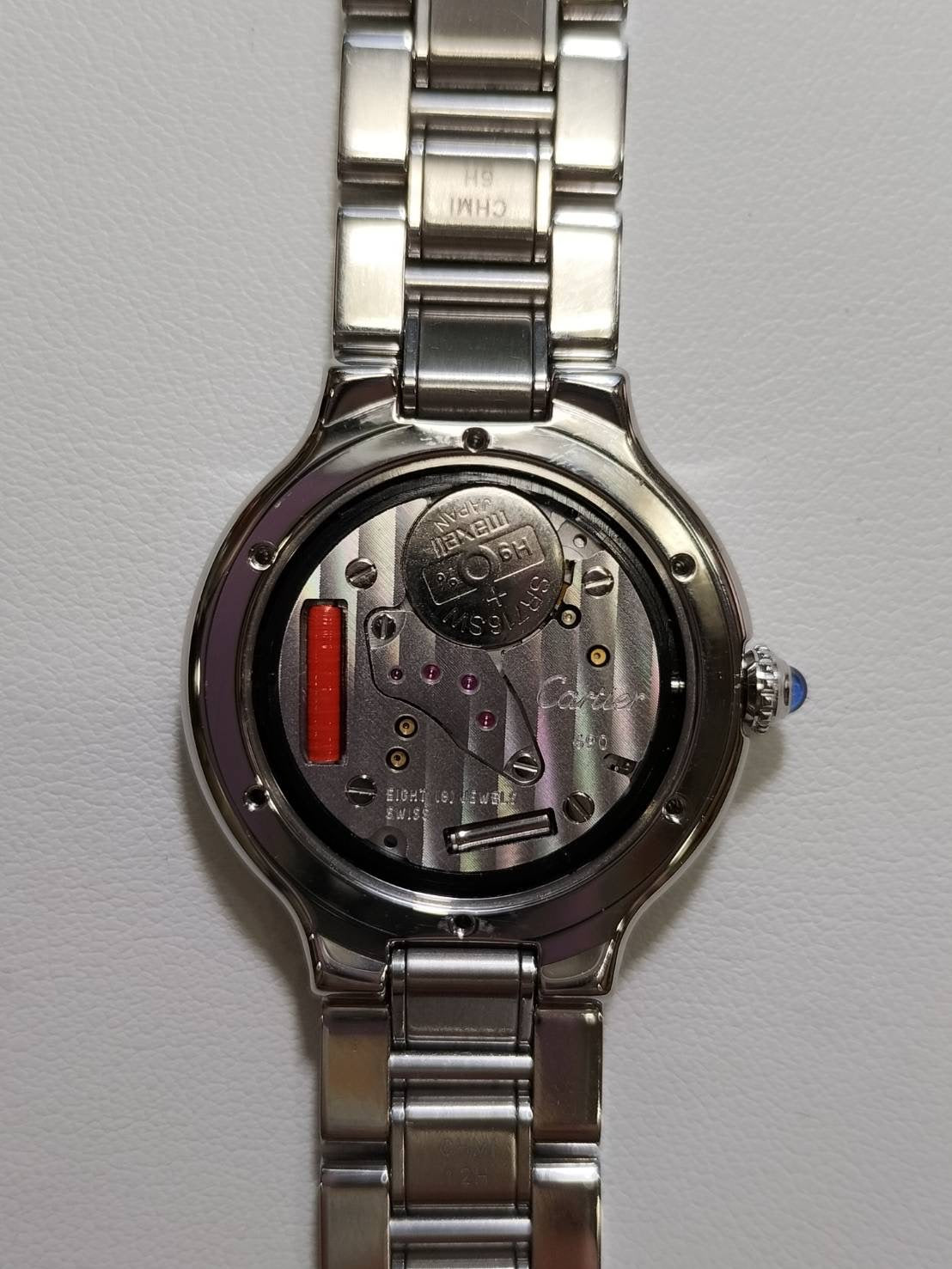 カルティエ マスト ヴァンティアン SM 1340 クォーツ Cal.690 SS SS シルバー文字盤（SWISS MADE表記）箱 保証書（2008年） 冊子 小冊子 DVD オーバーホール済み