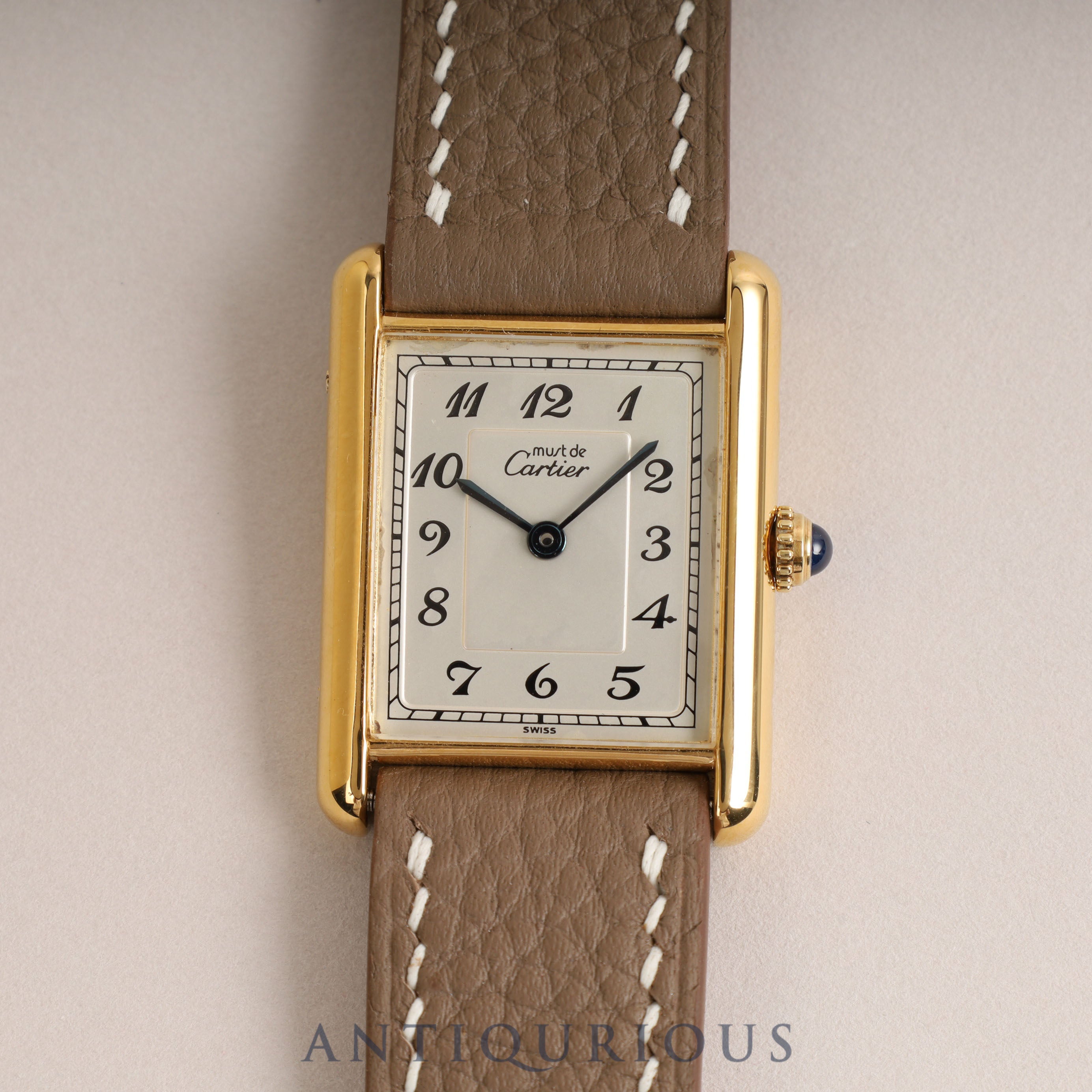 Cartier Must Tank LM QZ Arabic Dial 590005 Newly Refinished