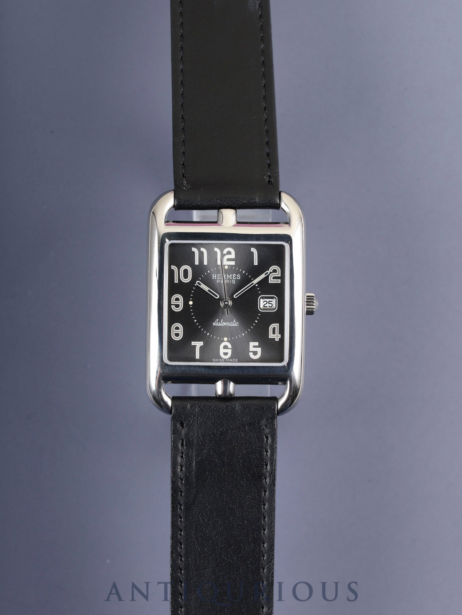 エルメス ケープコッド CC1.710 自動巻き Cal.- SS 革 純正尾錠（SS）グレーアラビア文字盤 保証書 エルメスにてにてコンプリートサービス済み