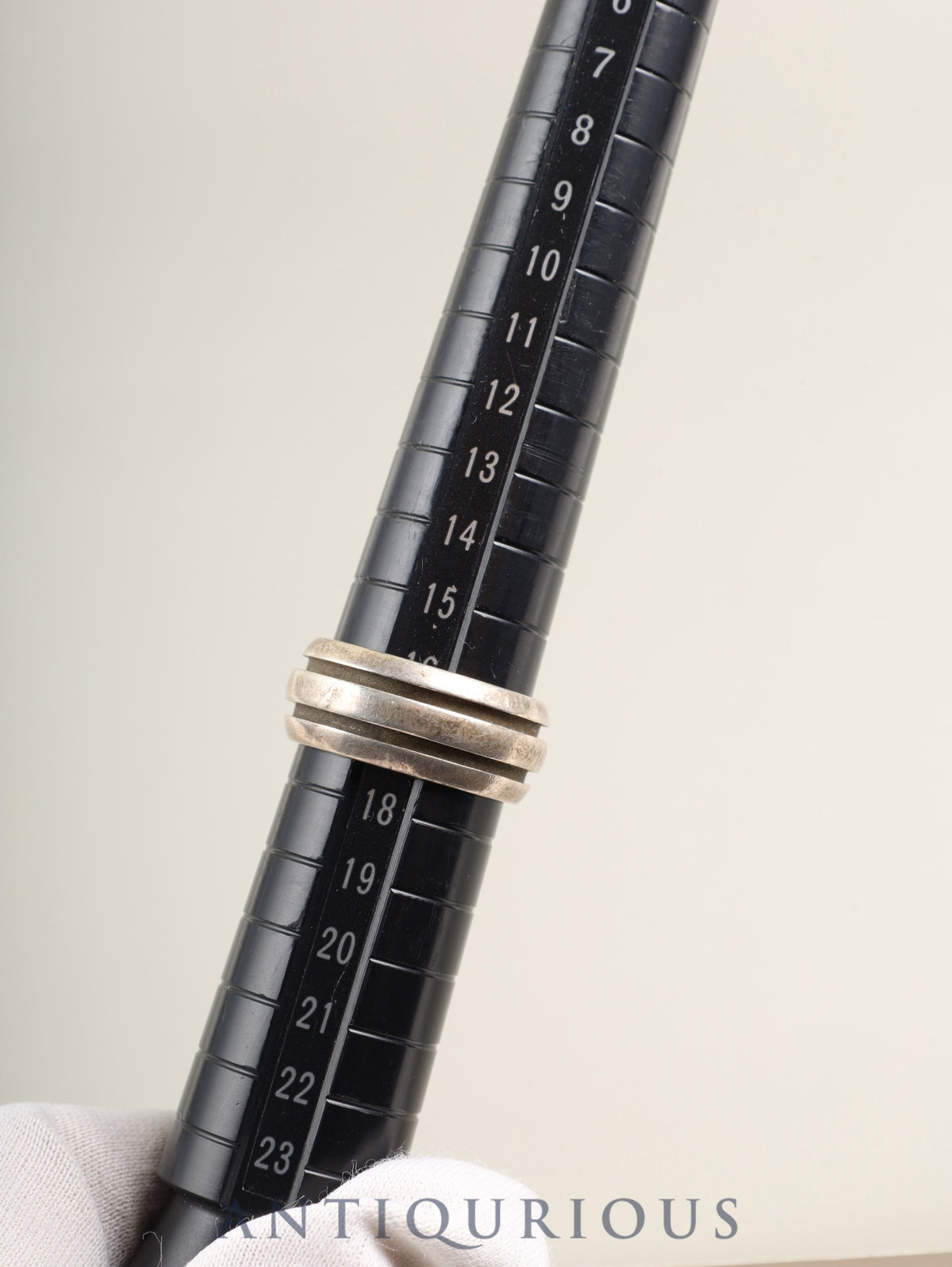 ティファニー リング グルーブド ダブルライン スターリングシルバー（SV925）約16.5号