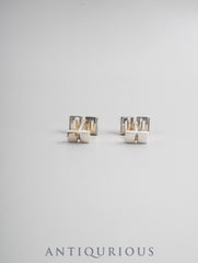 Hermès Cufflinks Parallel H Motif Sterling Silver (SV925) Box Case