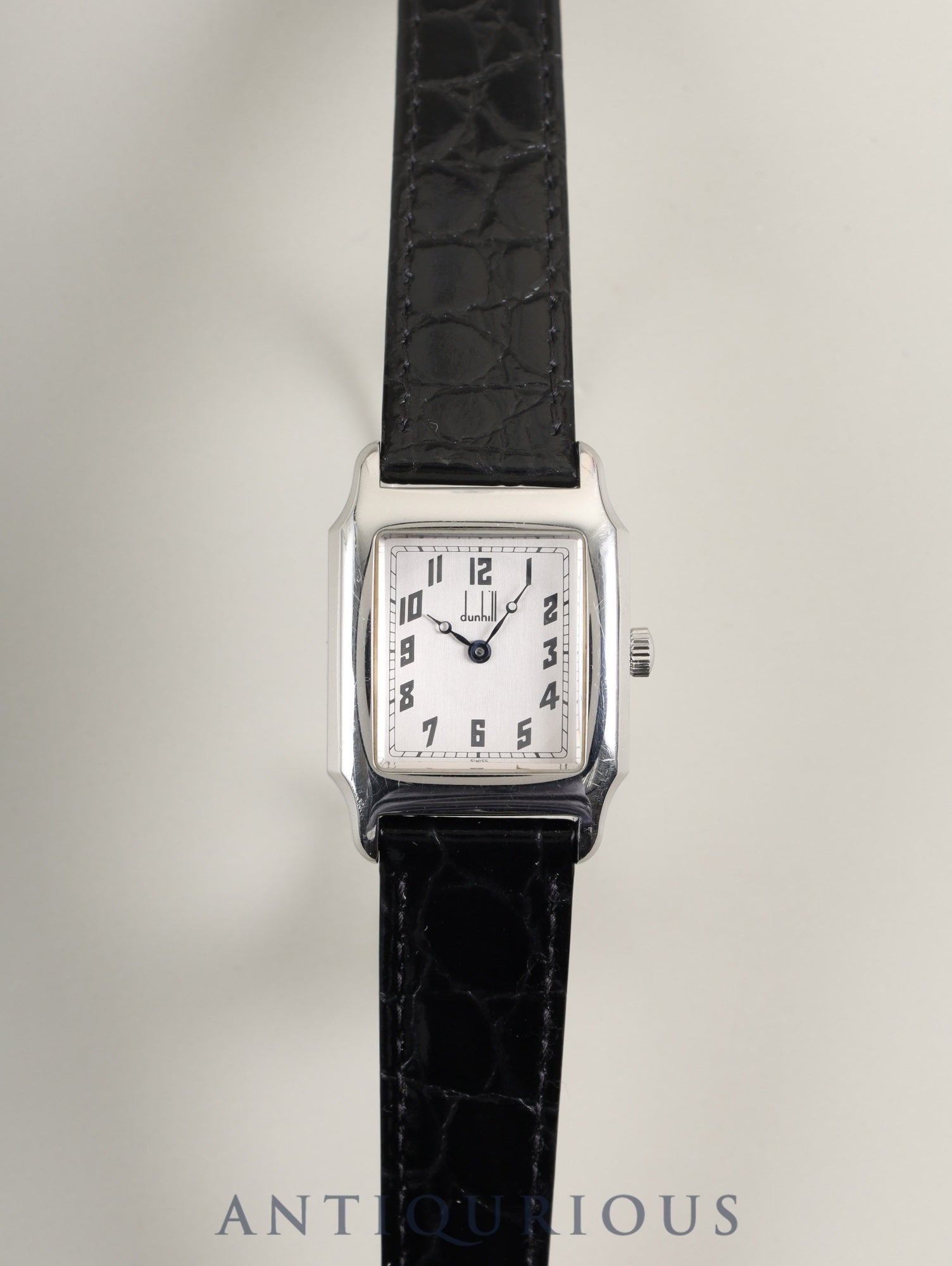 ダンヒル センテナリー 手巻き SS 革 純正尾錠（SS）シルバー文字盤 オーバーホール済み