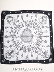 Hermès Scarf Carré 45 Les Clés SILK 100%