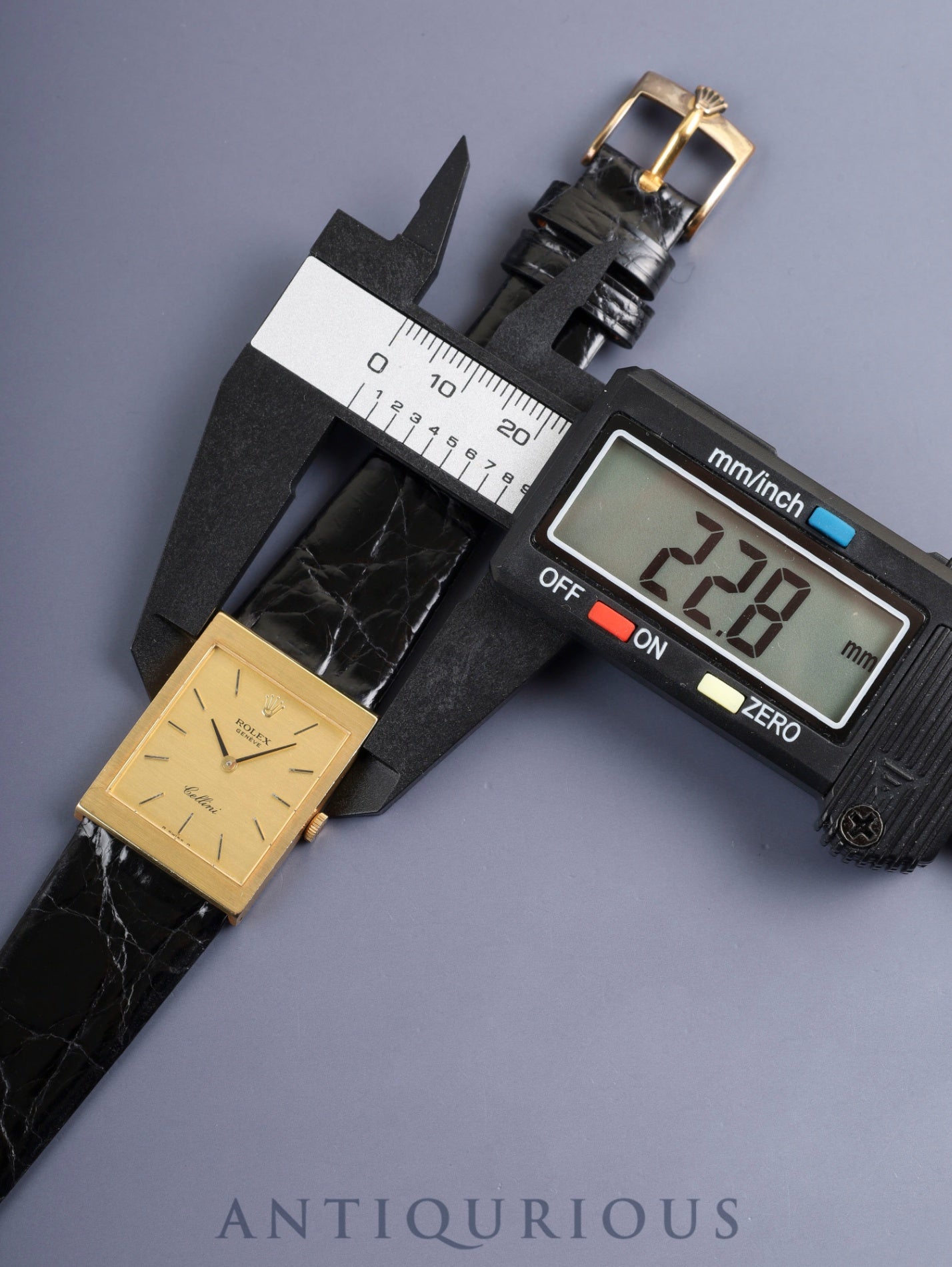 Rolex Cellini 4014, manual winding, Cal. 1600, 750YG, leather