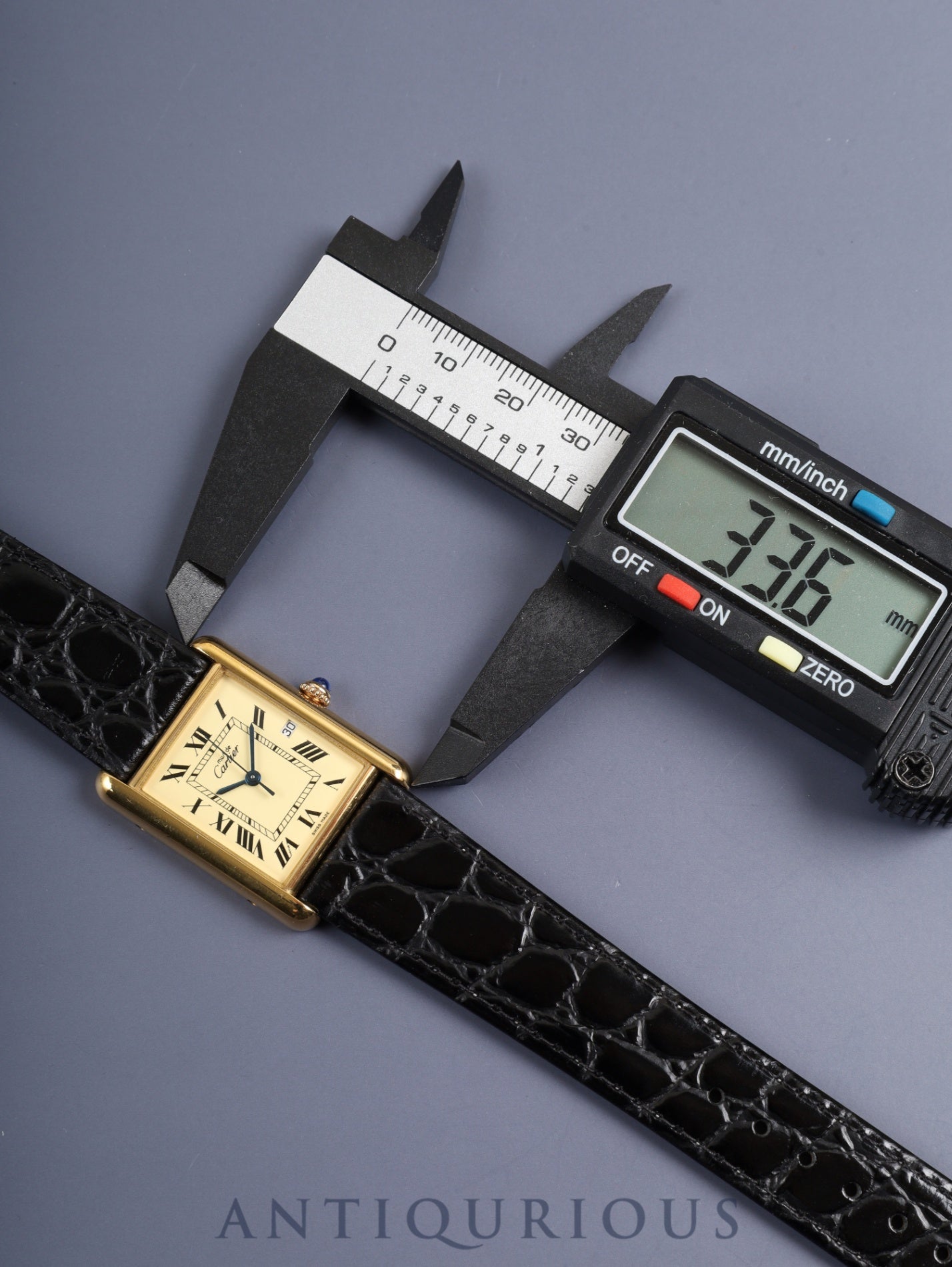 Cartier Must Tank GM (XL) 2413 Quartz Cal.687 SV925 Leather Genuine Pin Buckle (GP) Ivory Roman Dial (SWISS MADE marking) Box Manual Warranty (blank) Overhauled