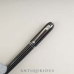 Dunhill Sidecar Twist Ballpoint Pen, GP, Black x Silver, Box, Booklet, Warranty Card, Unused, Genuine Refill (Black)