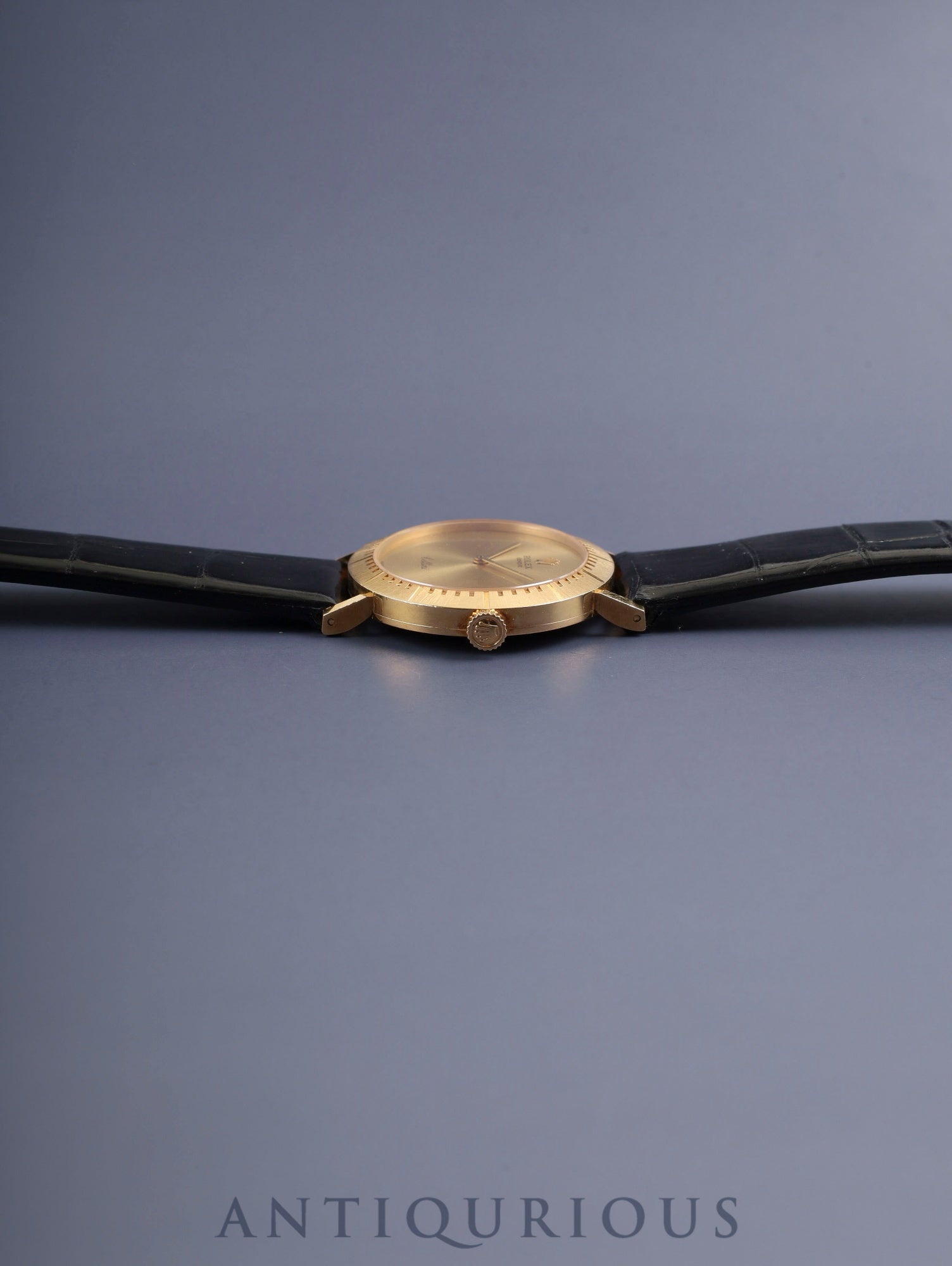 ロレックス チェリーニ 4083 手巻き Cal.1602 750YG 革 純正ピンバックル（GP）シャンパン文字盤 W番台（1994年～1995年）オーバーホール済み