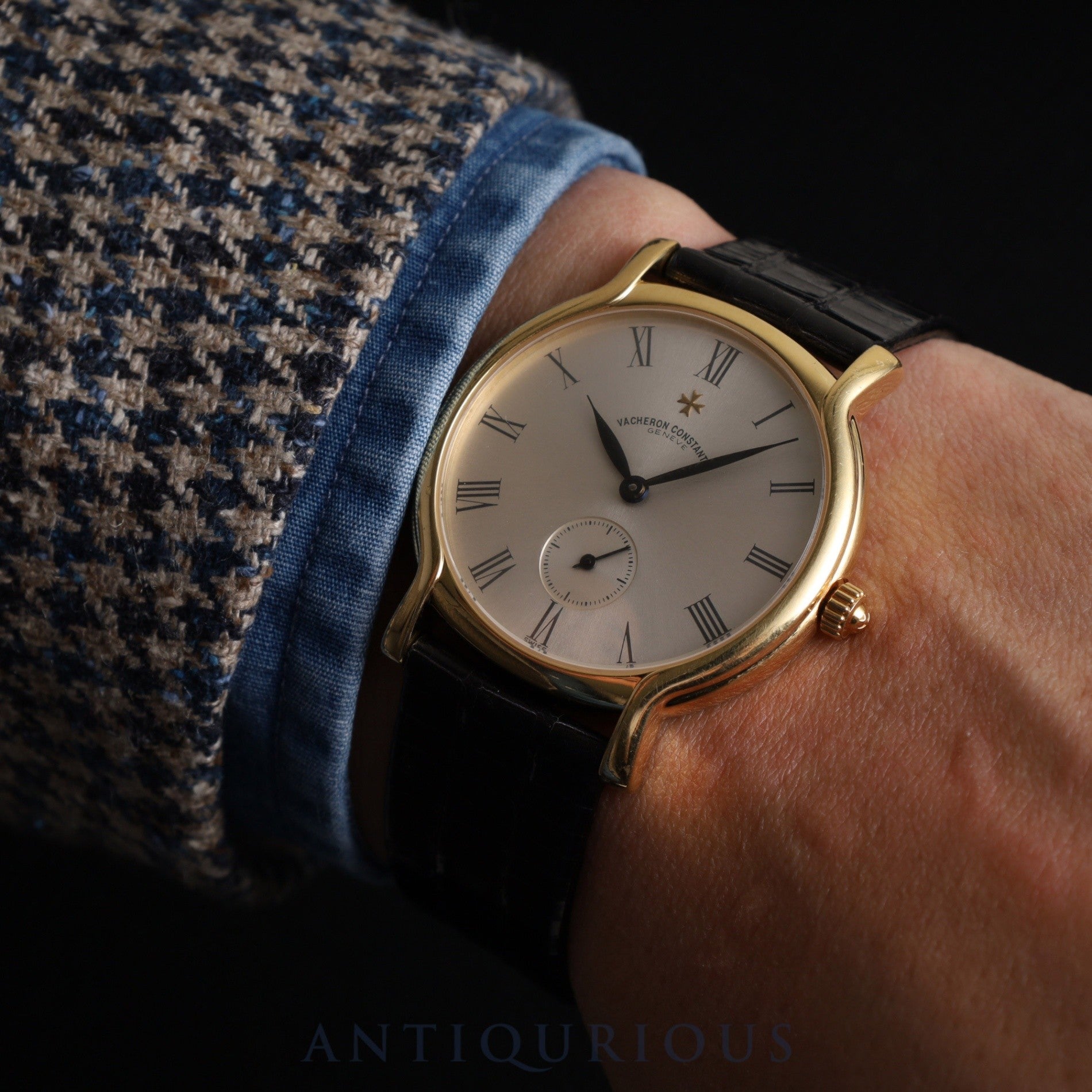 Vacheron Constantin Lille 92060 / 000J-4 Manual Winding Caliber 1014/2 750 Leather Strap with Genuine Buckle (750) Silver Roman Dial Case Warranty Card Overhauled