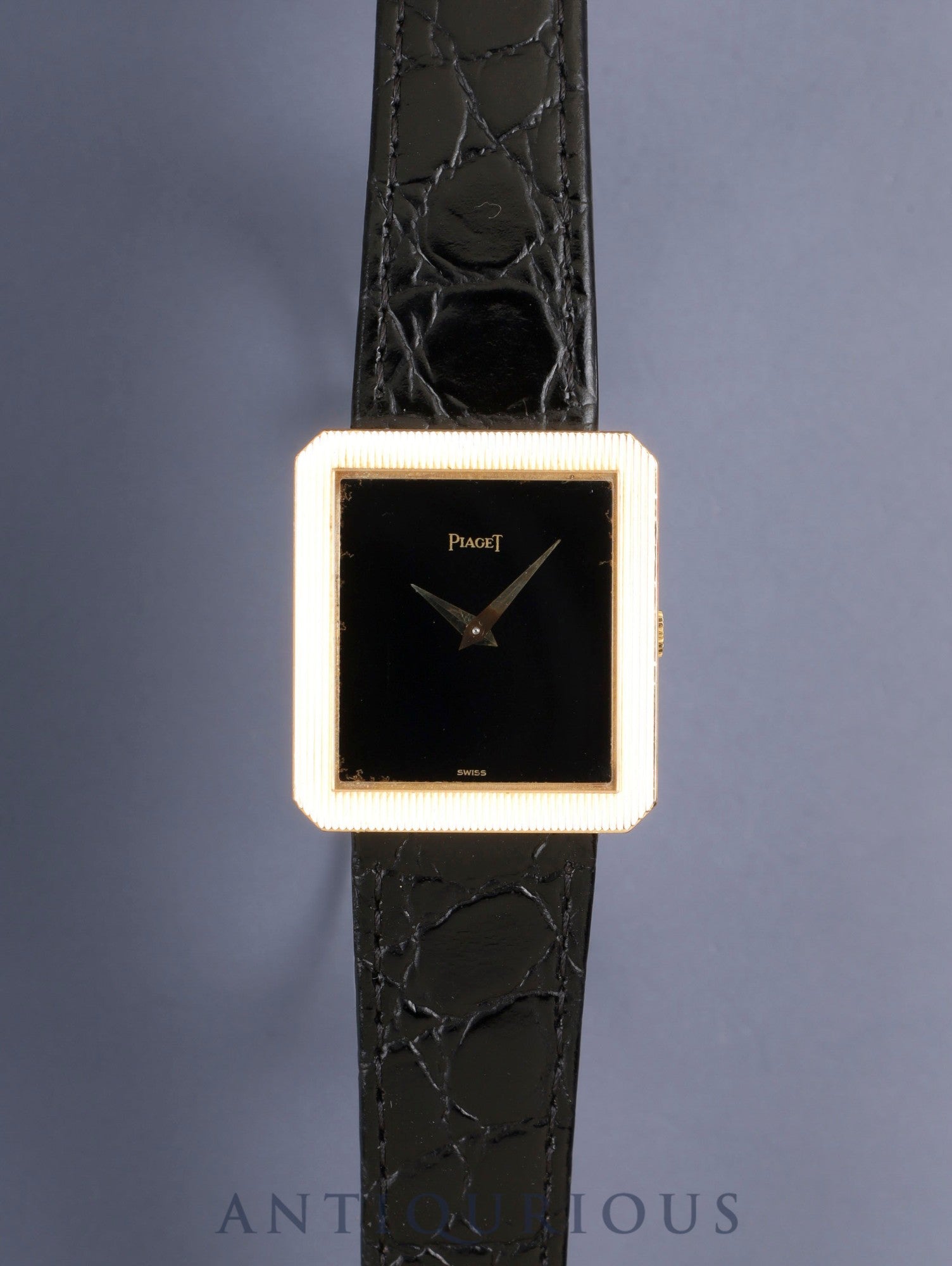 Piaget Protocol 9154 Manual Winding Cal.9P2 750YG Leather Original Pin Buckle (750YG) Black Dial With Original Leather Strap Overhauled
