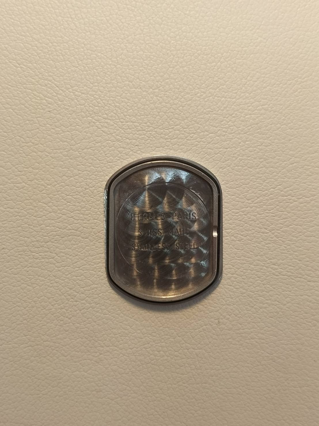 Hermes Rallye RA1.210 Quartz Cal.976.001 Stainless Steel Gray Dial Box Booklet Warranty Card Overhauled