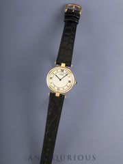 Cartier Must Vendome VLC LM 590003 Quartz Cal.90 SV925 Leather Original pin buckle (GP) Ivory dial with 4 Roman numerals (SWISS mark) Overhauled