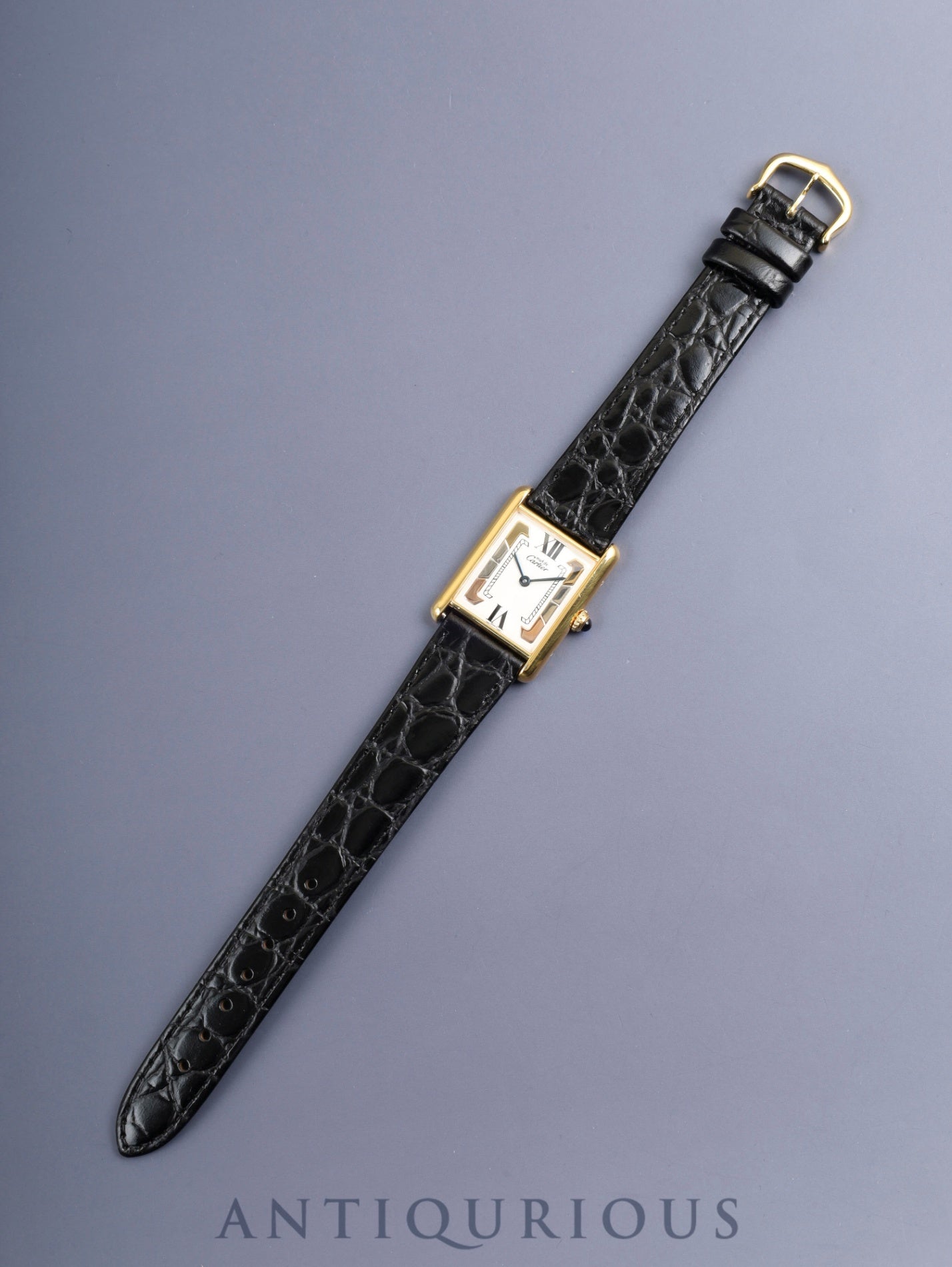 カルティエ マストタンク LM W1006254 /  590005 クォーツ Cal.90 SV925 革 純正ピンバックル（GP）サイドトリニティ文字盤（SWISS表記）オーバーホール済み 新品仕上げ済み