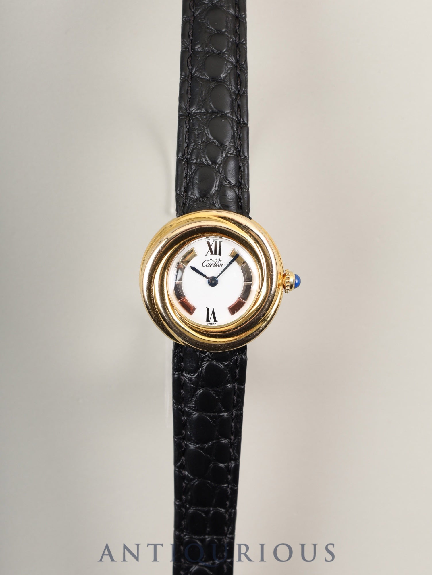 カルティエ マストトリニティ W1010744 / 2735 クォーツ Cal.- SV925 革 純正Dバックル（GP）サイドトリニティ文字盤 オーバーホール済み