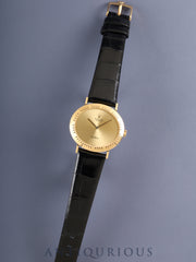 Rolex Cellini 4083 Manual Winding Caliber 1602 750YG Leather Watch with Genuine Pin Buckle (GP) Champagne Dial W Series (1994-1995) Overhauled