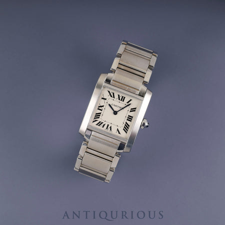 Cartier Tank Francaise MM W51003Q3 / 2301 Quartz SS SS White Roman Dial Complete Service (Full Maintenance) Completed