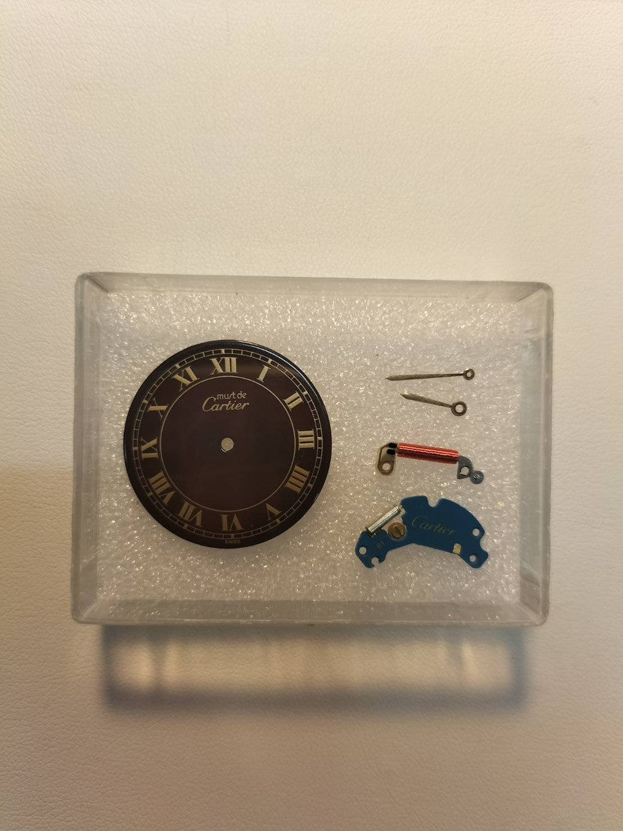 カルティエ マスト ヴァンドーム VLC LM 17 クォーツ Cal.81 SV925 純正革ベルト 純正尾錠（GP） ブラウンローマン文字盤 箱 保証書（1988年）オーバーホール済み
