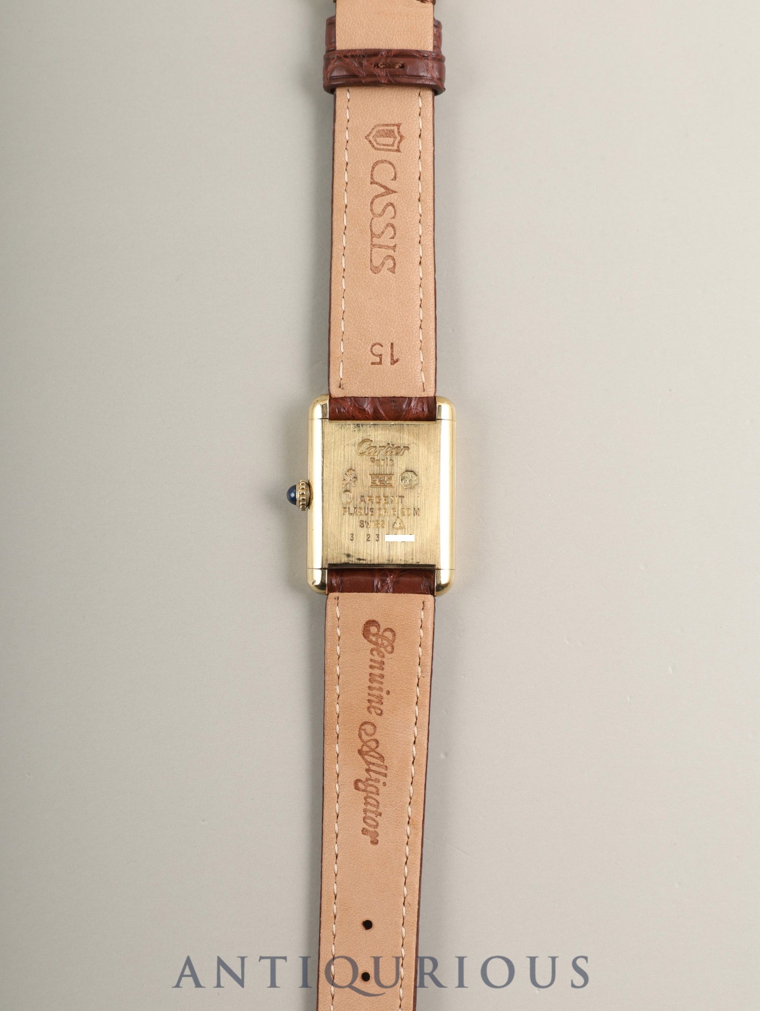 Cartier Must Tank SM Hand-wound Cal.78-1 SV925 Leather Genuine Pin Buckle (GP) Ivory Roman Dial (SWISS marking) Warranty Booklet Genuine Leather Strap Overhauled