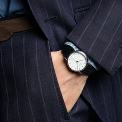 IWC Portofino 3514-001 Automatic SS Leather Genuine Buckle (SS) White Dial Warranty (1992) Booklet Overhauled IWC