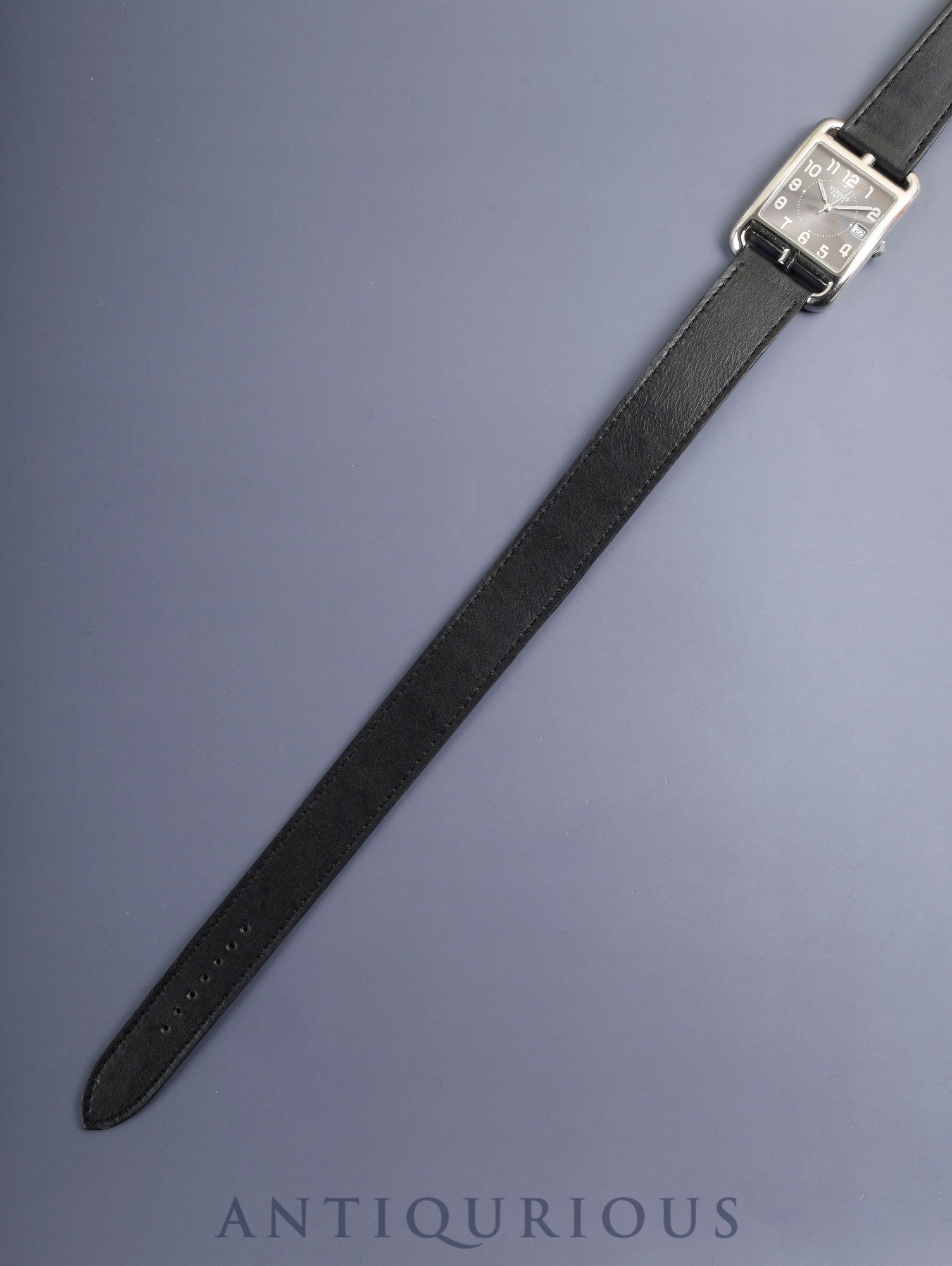 エルメス ケープコッド CC1.810 クォーツ SS 革 純正バックル（SS）グレーアラビア文字盤 箱 冊子 保証書（2009年）オーバーホール済み