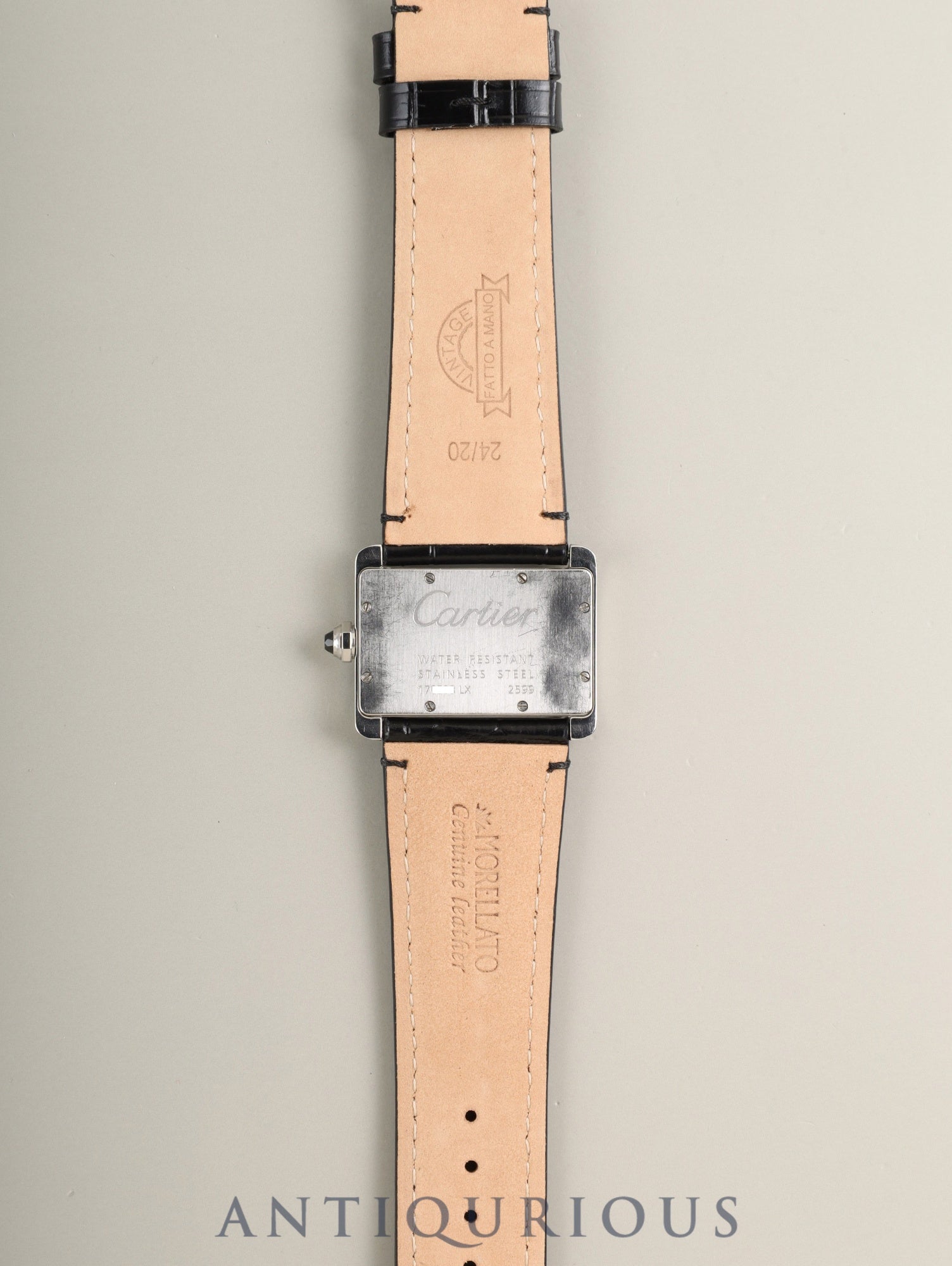 Cartier Tank Divan Mini W6300255 / 2599 Quartz Cal.157 SS Leather Non-OEM Pin Buckle (SS) Silver Roman Dial Overhauled