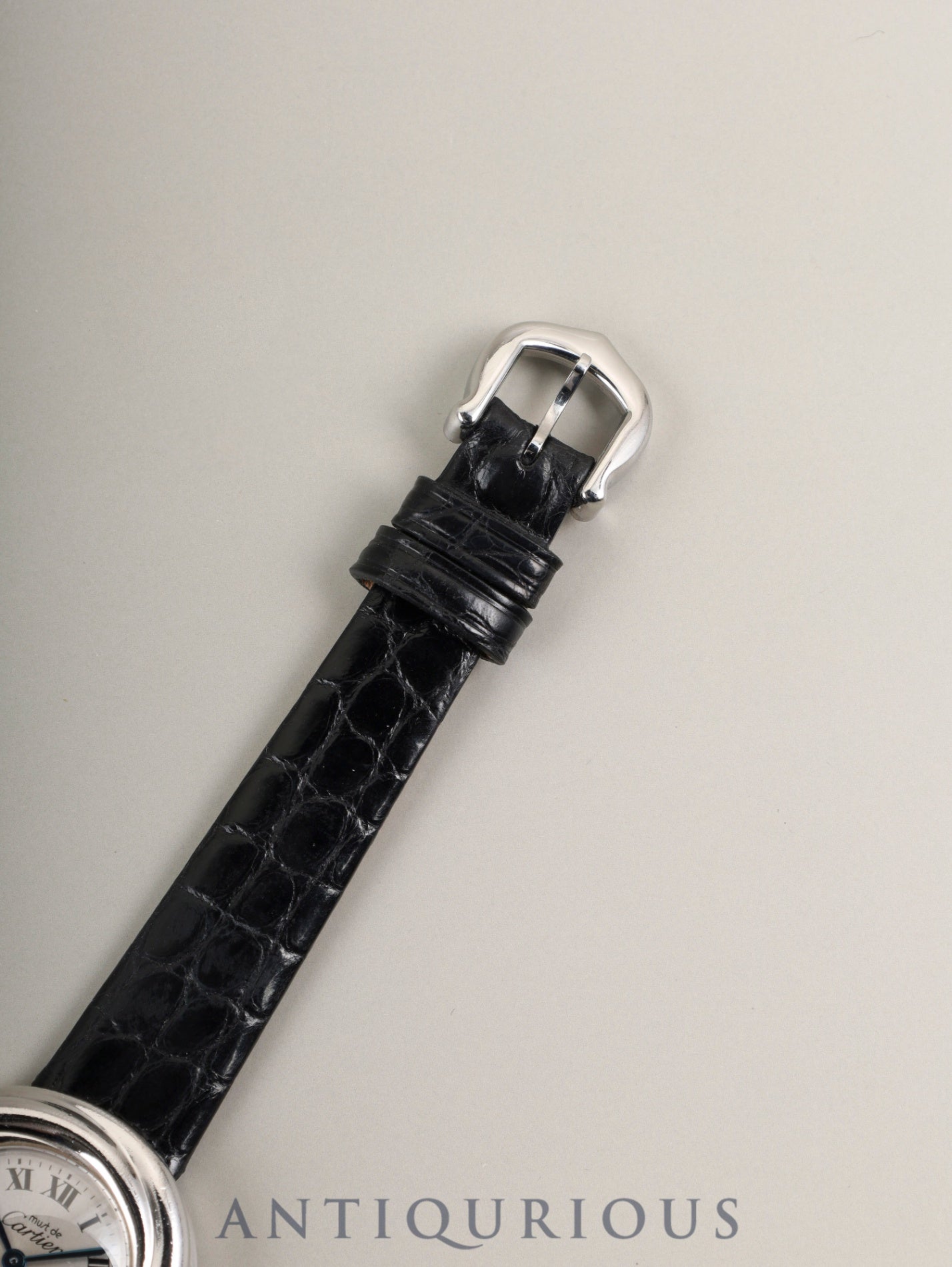 Cartier Must Trinity W1014945 / 2439 Quartz Cal.157 SV925 Leather Original pin buckle (SS) Silver Roman dial (SWISS MADE) Overhauled