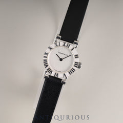 ティファニー アトラス S0640 クォーツ Cal.976.001 SV925 革 純正尾錠（SS） シルバー文字盤 オーバーホール済み