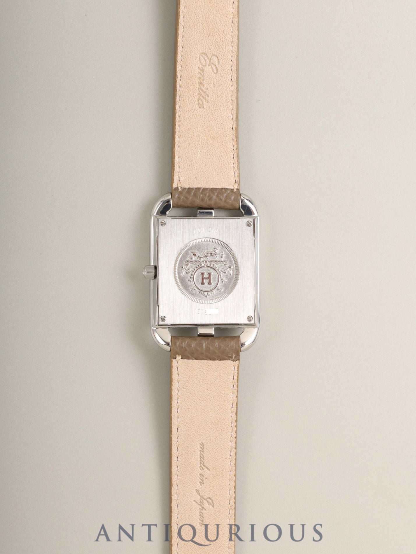 エルメス ケープコッド CC1.210.220 / HJE クォーツ Cal.976.001 SS 革 純正尾錠（SS）シルバーアラビア文字盤 箱 冊子 保証書（2002年 / 個人名記載あり）オーバーホール済み