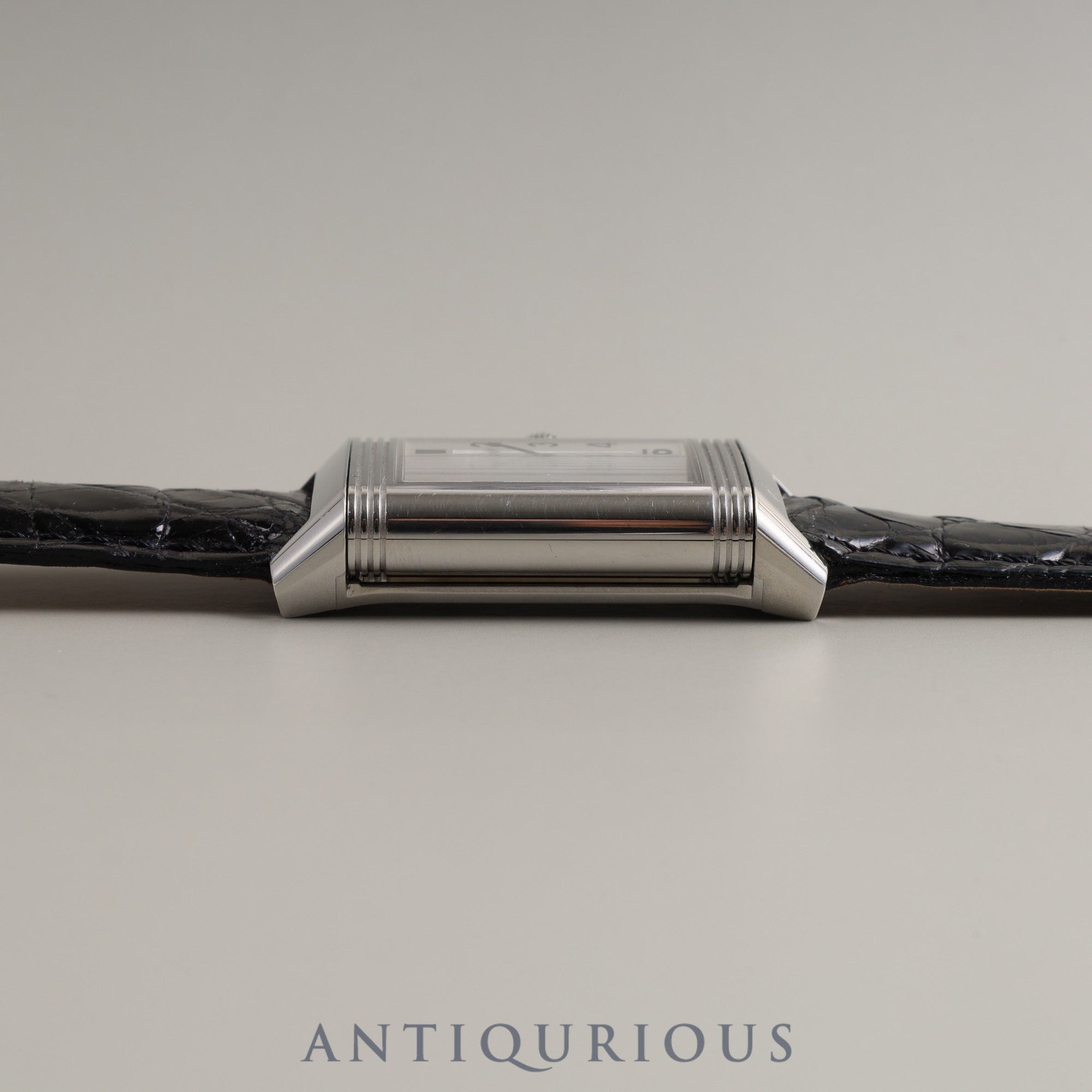 JAEGER LECOULTRE REVERSO CLASSIC MEDIUM Q2538120 (212.8.S5) Automatic Cal.965 SS Leather Genuine Buckle (SS) Silver Dial