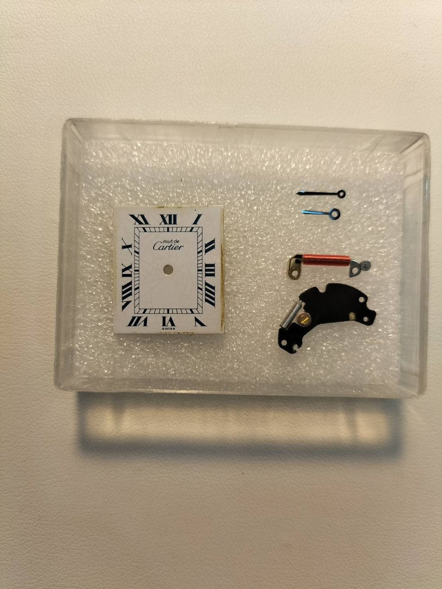 カルティエ マストタンク LM 681006 クォーツ Cal.81 SV925 革 純正尾錠（SS） ホワイトローマン文字盤 1982年頃～1995年頃 オーバーホール済み 新品仕上げ済み