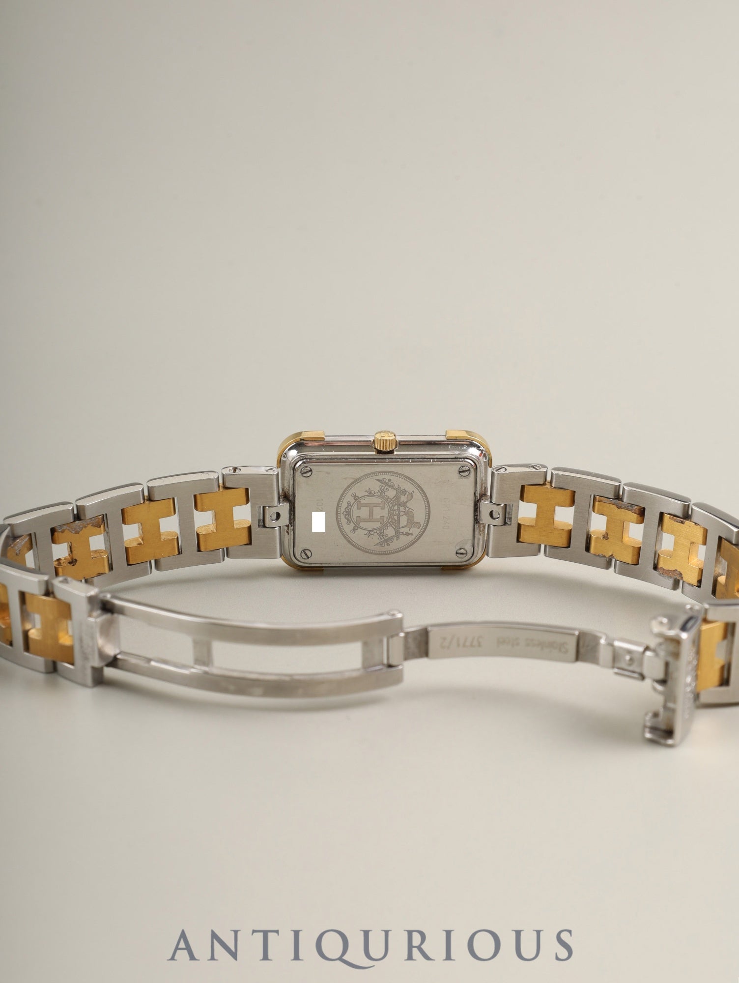 エルメス クロアジュール CR1.240 クォーツ Cal.976.001 SS/GP SS/GP ホワイト文字盤 オーバーホール済み