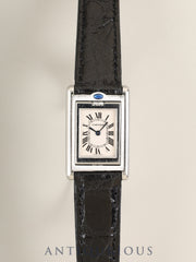 Cartier Tank Basculante SM 2386 Quartz Cal. 059 SS, Leather strap, Original pin buckle (SS), White Roman dial (SWISS MADE marking), Box, Booklet, Warranty (2000), Overhauled
