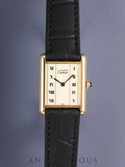 Cartier Must Tank LM W1002653 / 590005 Quartz Caliber 90 SV925 Leather Straight Roman Dial (SWISS Marking) Overhauled