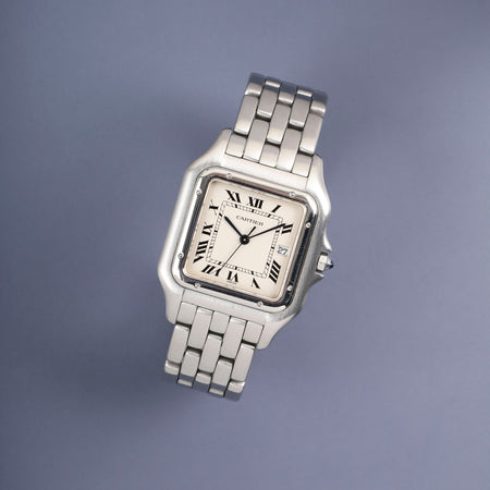 Cartier Panthère LM W25032F5 / 130 000 C Quartz Cal.87.04 Stainless Steel White Roman Dial Overhauled