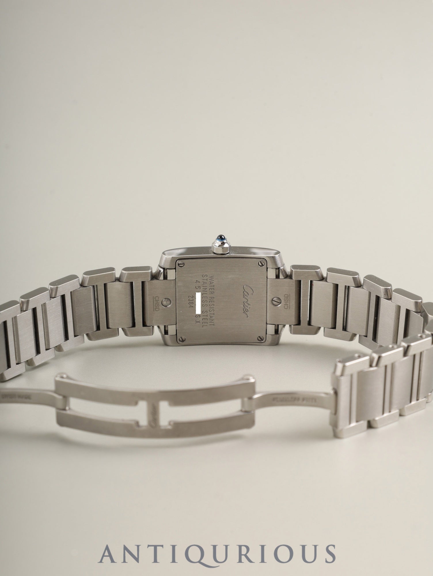 カルティエ タンクフランセーズ SM W51008Q3 / 2384 クォーツ Cal.057 SS SS ホワイトローマン文字盤 箱 冊子 保証書（2012年）オーバーホール済み