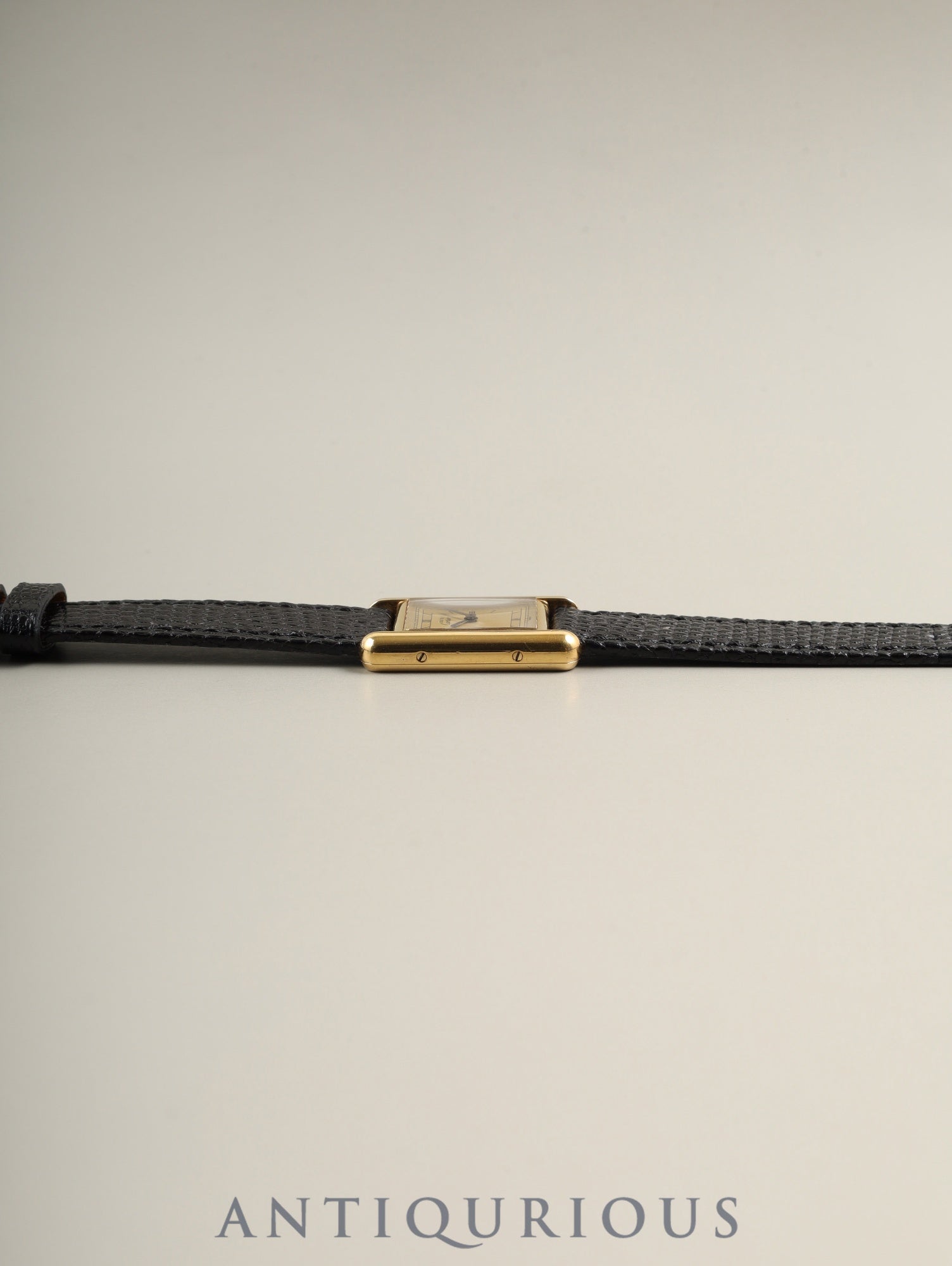 カルティエ マストタンク SM 84918723 / 3 66001 クォーツ Cal.66 SV925 革 純正ピンバックル（GP）シャンパン飛びローマン文字盤（SWISS表記）オーバーホール済み