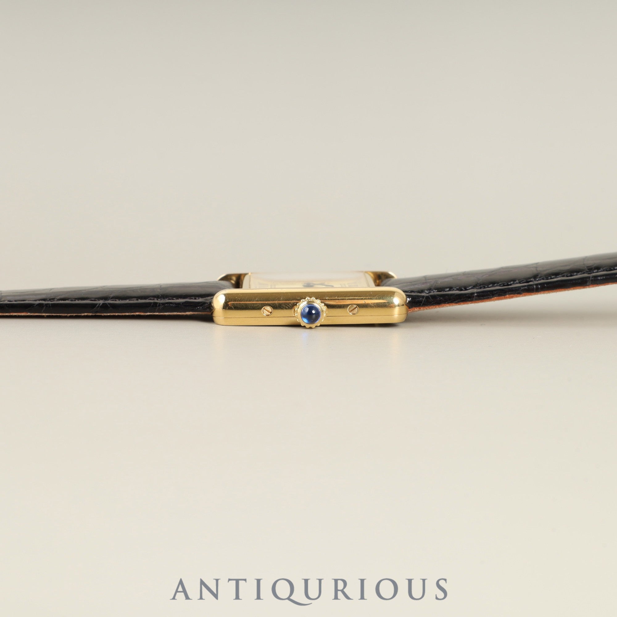 カルティエ マストタンク SM W1003154 / 1613 クォーツ Cal.057 SV925 革 純正Dバックル（GP)  アイボリーローマン文字盤  箱 冊子 保証書（1997年）オーバーホール済み