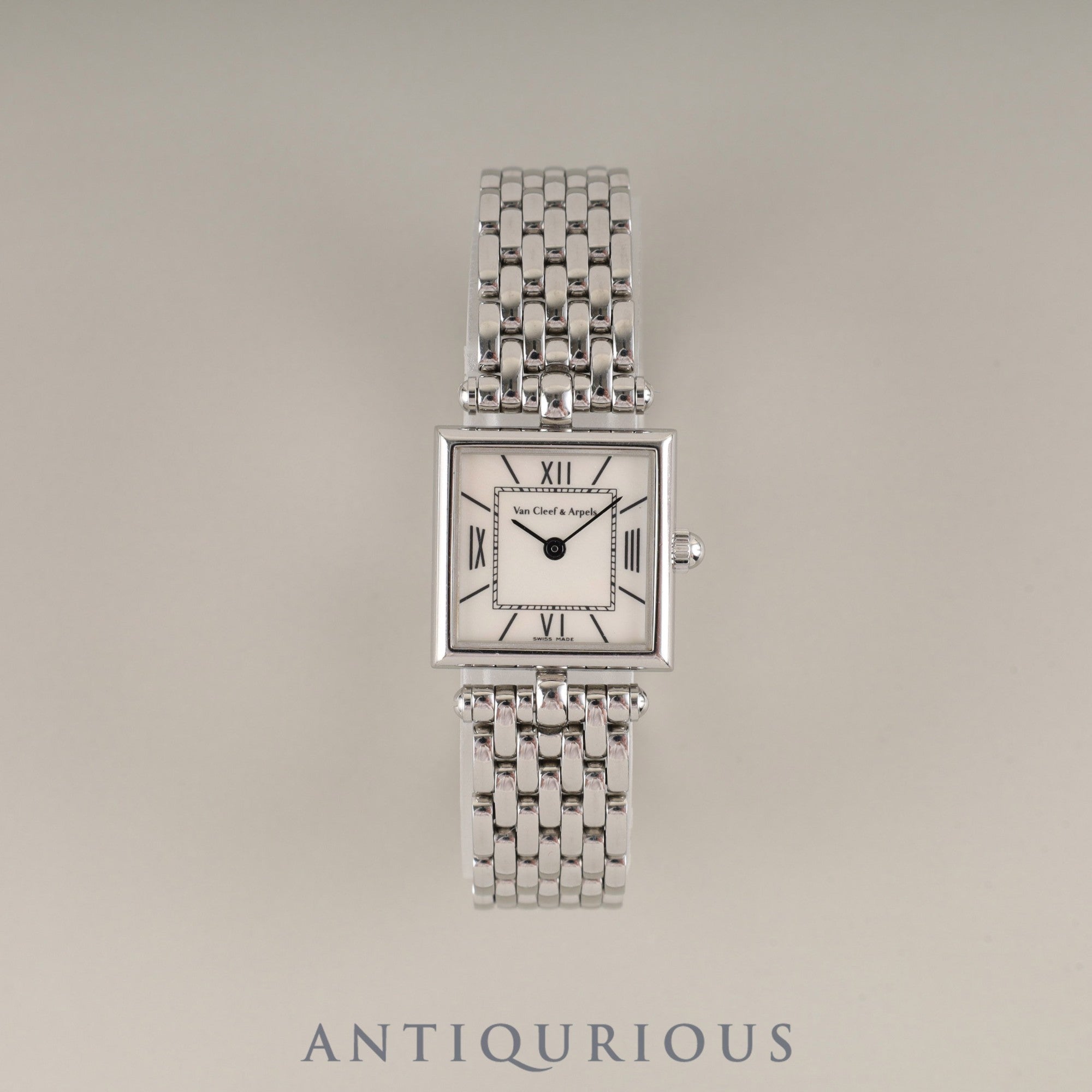 Van Cleef &amp; Arpels Classic 536942 Quartz SS SS Genuine Buckle (SS) White Shell Dial Overhauled