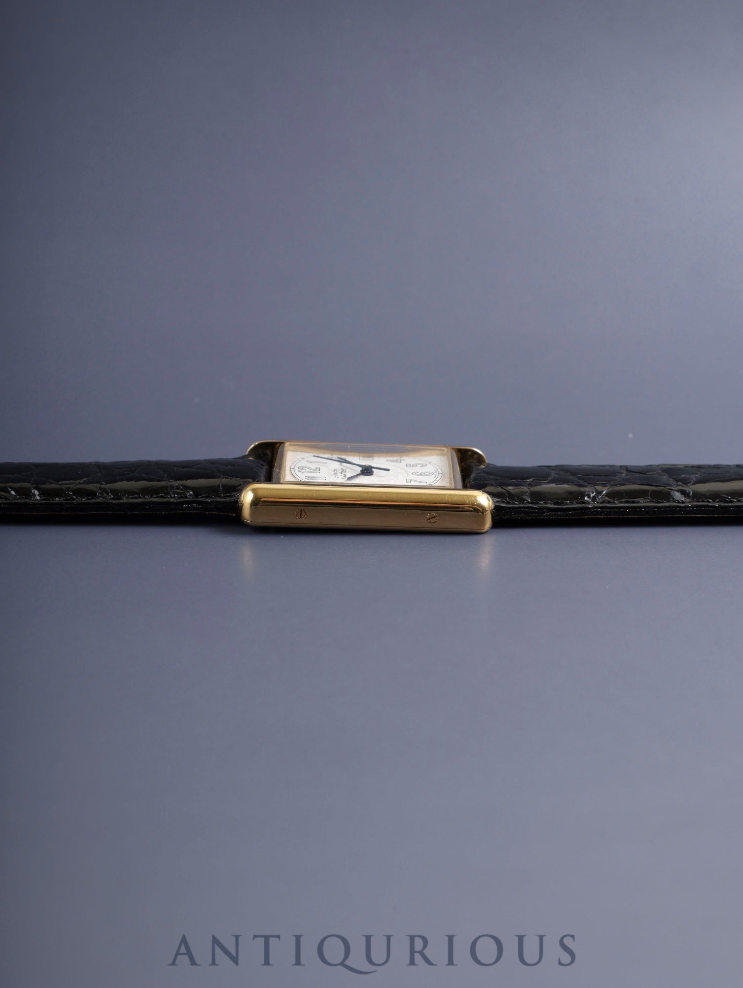 カルティエ マストタンク GM（XL） 2413 クォーツ Cal.87 SV925 革 純正ピンバックル（GP） テレフォンアラビア文字盤 （SWISS MADE表記） 箱 オーバーホール済み